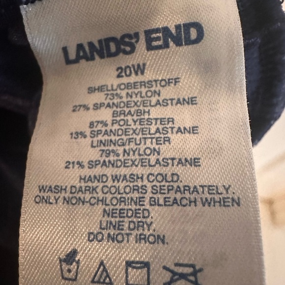 Lands' End Navy Blue Ombré Swimsuit - Picture 4 of 4